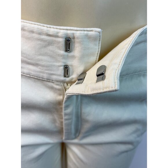 Banana Republic Womens Cream High-Waisted Slim Fit Pants With Hook Sz 6 - Picture 4 of 8